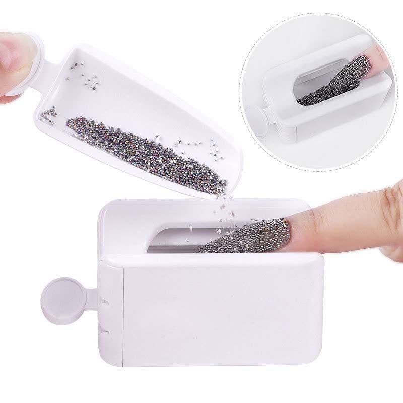 Safe Nail Powder Container Recycling Tray Two Tiers With Funnel Dip&Glitter Powder Nails Art Recovery Box Saver