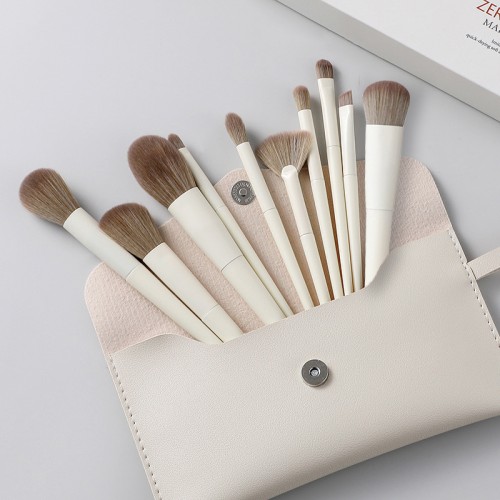 Professional Private Label Beige Makeup Brush Set