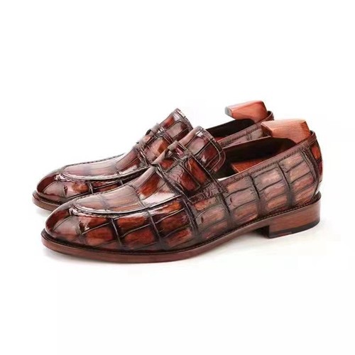 Imported Crocodile Leather Business Shoes Men's Leather Craft Youth Formal Shoes