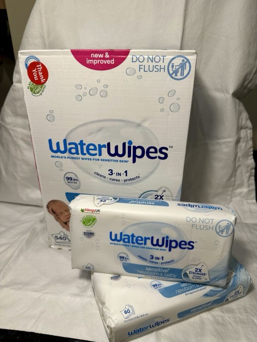 WaterWipes Sensitive Newborn & Baby 3-in-1 Wipes 540 Count 9 Pack + 2 FREE PACKS