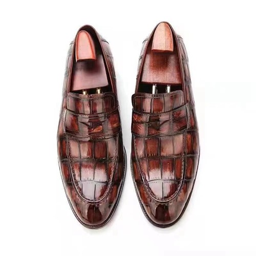 Imported Crocodile Leather Business Shoes Men's Leather Craft Youth Formal Shoes