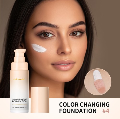 Lakerain Color‑Changing Foundation With Centella Asiatica Extract, Natural Hydrating Lightweight Face Base, Private Label Custom Logo Wholesale Low MOQ Ready Stock
