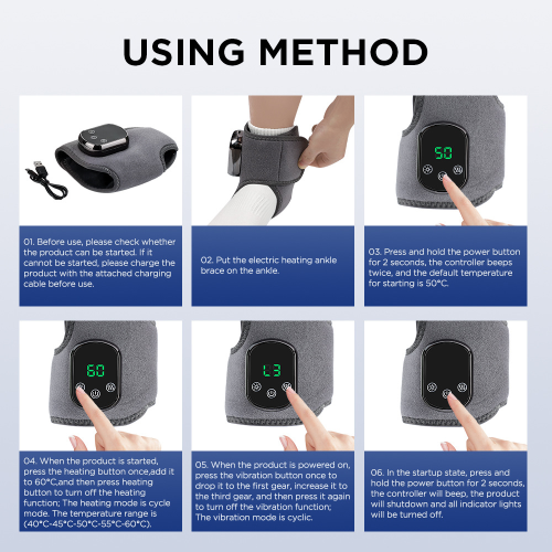Heating and vibration massage device for Ankle