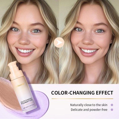 Lakerain Color‑Changing Foundation With Centella Asiatica Extract, Natural Hydrating Lightweight Face Base, Private Label Custom Logo Wholesale Low MOQ Ready Stock