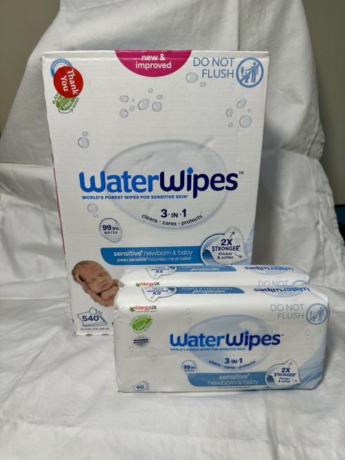 WaterWipes Sensitive Newborn & Baby 3-in-1 Wipes 540 Count 9 Pack + 2 FREE PACKS