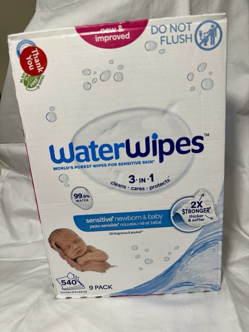 WaterWipes Sensitive Newborn & Baby 3-in-1 Wipes 540 Count 9 Pack + 2 FREE PACKS