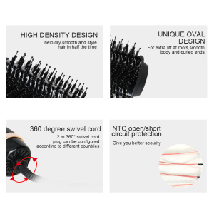 2021 new arrival Hot Air Brush 3 in 1 hair salon equipment OEM one step blow dryer brush custom hair dryer brush