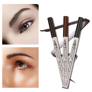 3 Colors Liquid Eyebrow tattoo Pencil 3 Head Fork Tips Long Lasting Waterproof Microblading Eyebrow Tattoo Pen