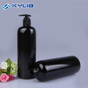 black PET 500ml body wash shampoo bottle