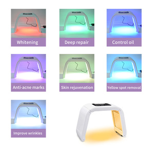 China wholesale OEM service Latest type PDT led red light therapy 7 color light skin rejuvenation machine