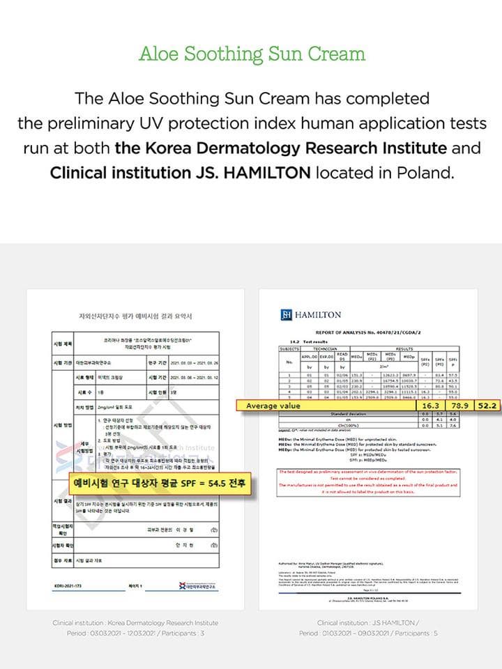 COSRX Aloe Soothing Sun Cream SPF50 PA+++