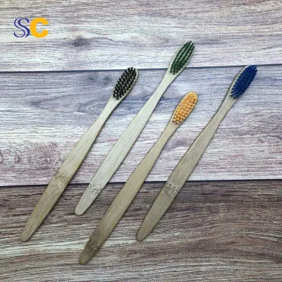 Custom Private Label Eco Friendly Biodegradable Wholesale Disposable Charcoal Bamboo Toothbrush