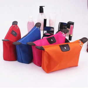 Dumpling Makeup Bag Solid Color Polyester Cosmetic Bag Around Soft Portable Korean Version Make Up Bag