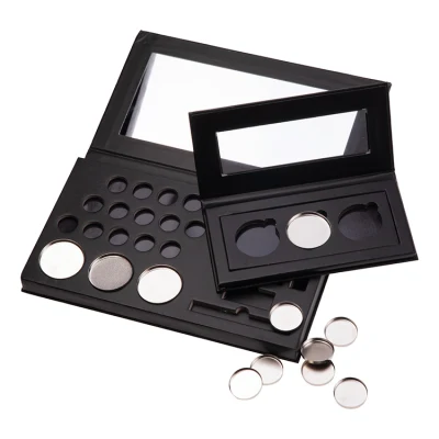 Firstsail Wholesale Low MOQ Black Makeup Packaging DIY Empty Magnetic Eyeshadow Palette