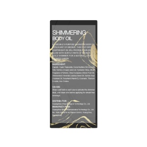 herbal customize private label shimmering body oil for body