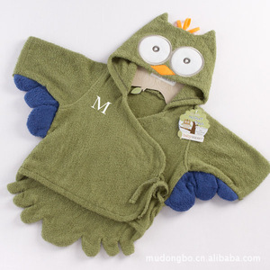 Hot!Retail boy girl Animal Baby bathrobe/baby hooded bath towel/kids bath terry children infant bathing