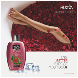 Hugva Diamond Glow Shower Gel Rose 400 ml * 12