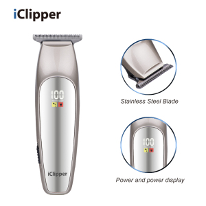 iClipper-M2s  Professional LCD Display Hair Trimmer  Mens Beard Electric Barber Commercial