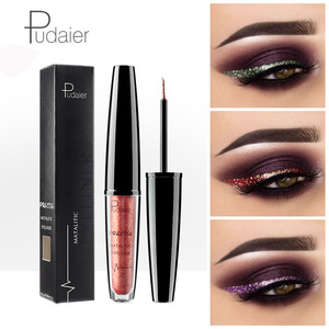 Liquid Glitter Eyeliner Maquiagem Profissional Metallic Silver Waterproof Shimmer Eyeliner for Eyeshadow Eyes Makeup