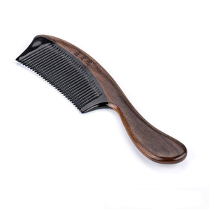 long handle horn tooth sandalwood comb wood horn comb