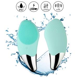 Mini Facial Cleansing Brush Silicone Electric Sonic Cleaner Deep Pore Cleaning Skin Face Brush Device