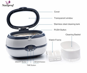 Nailprof Wholesales hot selling digital ultrasonic cleaner for jewelry nail art tools/ glasses/ Metal Parts / Glass Tanks