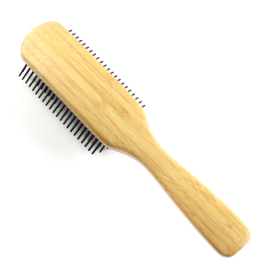 New Arrival Custom Logo Natural Bamboo Paddle Detachable Detanlging Denman Hair Brush