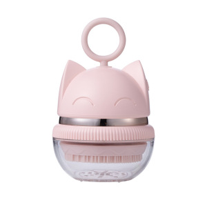 New Arrival Cute Kitty Cleaner USB Chargeable Electric Rotating Facial Cleansing Brush Face Cleanser Massager