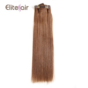 New coming finest full head brown clip in human hair extensions for sale