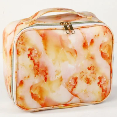 New Creative Marble Pattern Cosmetic Bag PU Multifunctional Travel Storage Bag