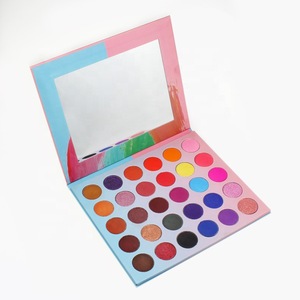 Newest cheap 30 color makeup high pigment eyeshadow palette with mirror