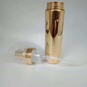 OEM Foam pump bottle  60ml 70ml 90ml 100ml Gold plating cleansing mousse bottle PET plastic shampoo bottle