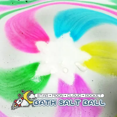 OEM ODM Star Moon Rainbow Series Explosion Bath Salt Ball