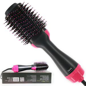 One Step Hair Dryer & Volumizer Hot Hair Straightener Curler Comb Hair Dryer Brush 3-in-1 negative ion Straightening Brush Salon