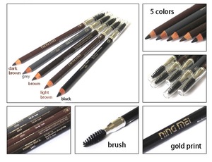 permanent eyebrow pencil with brush end never smudge 5 colors