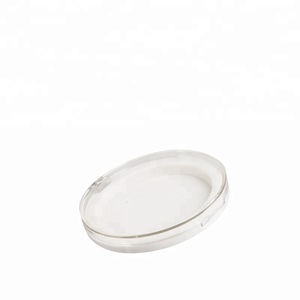 Plastic white compact pressed powder case for cosmetic packaging