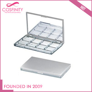 Popular silver color eye shadow container / powder case
