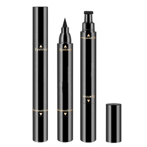 Private label Eyeliner Pencil Long Lasting Black Color Eye liner Liquid Stamp 2 in 1 Eyeliner For Eye Makeup