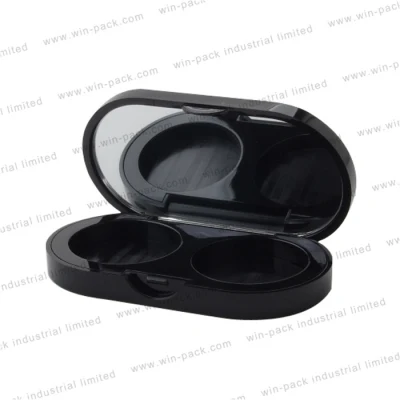 Round Black Eyeshadow Palette for Make up Cosmetic Packaging Free Samples