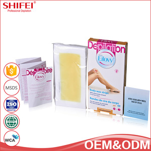 SHIFEI Eilovy Series personal care hair removal tool body wax strips 9*18CM yellow wax strips