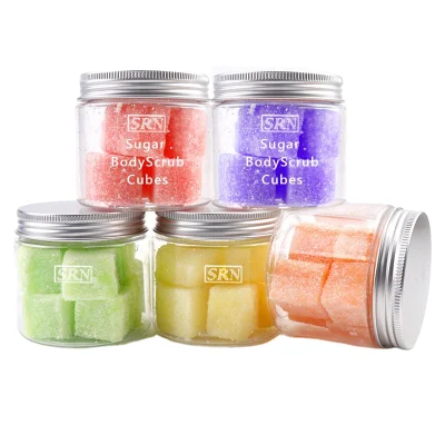 Smooth Skin Daily Care Private Label Natural Organic Scrub Fruit Flavor Whitening Body Sugar Candy Scrub Cube