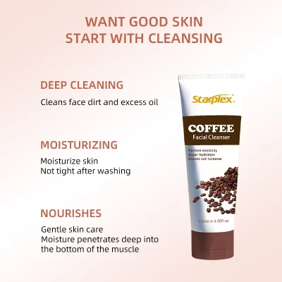 Starplex Organic Foam Cleanser Private Label Skin Whitening Facial Cleanser Deep Cleansing Coffee Face Wash