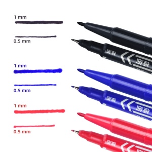 Tattoo Marker Pen Permanent Makeup Eyebrow Microblading Thin Scribe Tool Black/Red/Blue Optional Piercing Marker Position Supply