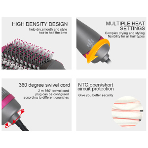ULELAY Cepillo electricocepillo Electric Comb One Step 3 in 1 design Hair Dryer Volumizer Hair Straightener Brush Hot Air Brush