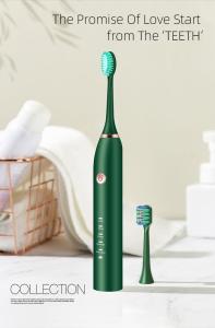 Ultra Whitening Electric Toothbrush 2 DuPont Brush Heads & Travel Case Included - 38400 strokes/min & Wireless Charging