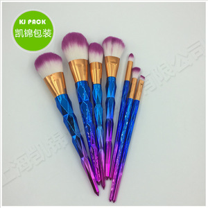 wholesale 7pcs set rainbow cosmetic makeup brush set makeup brushes tools set