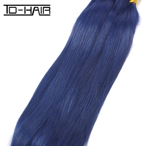 wholesale indian human hair bundles 100% indian human hair weaving pure color blue hair extensions