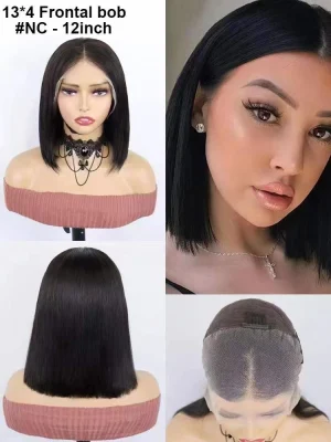 Wholesale Multicolor/Monochrome 10-18inch 13X4/4X4 Frontal Lace Bob Human Hair Wigs