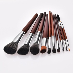 Wooden 10PCS Makeup Brushes set Cosmetic Foundation Eyebrow Eyeshadow Eyeliner Brush Professional Makeup Brush Sets Tool