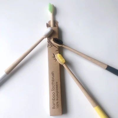 Zero-Plastic New Round Handle Bamboo Toothbrush